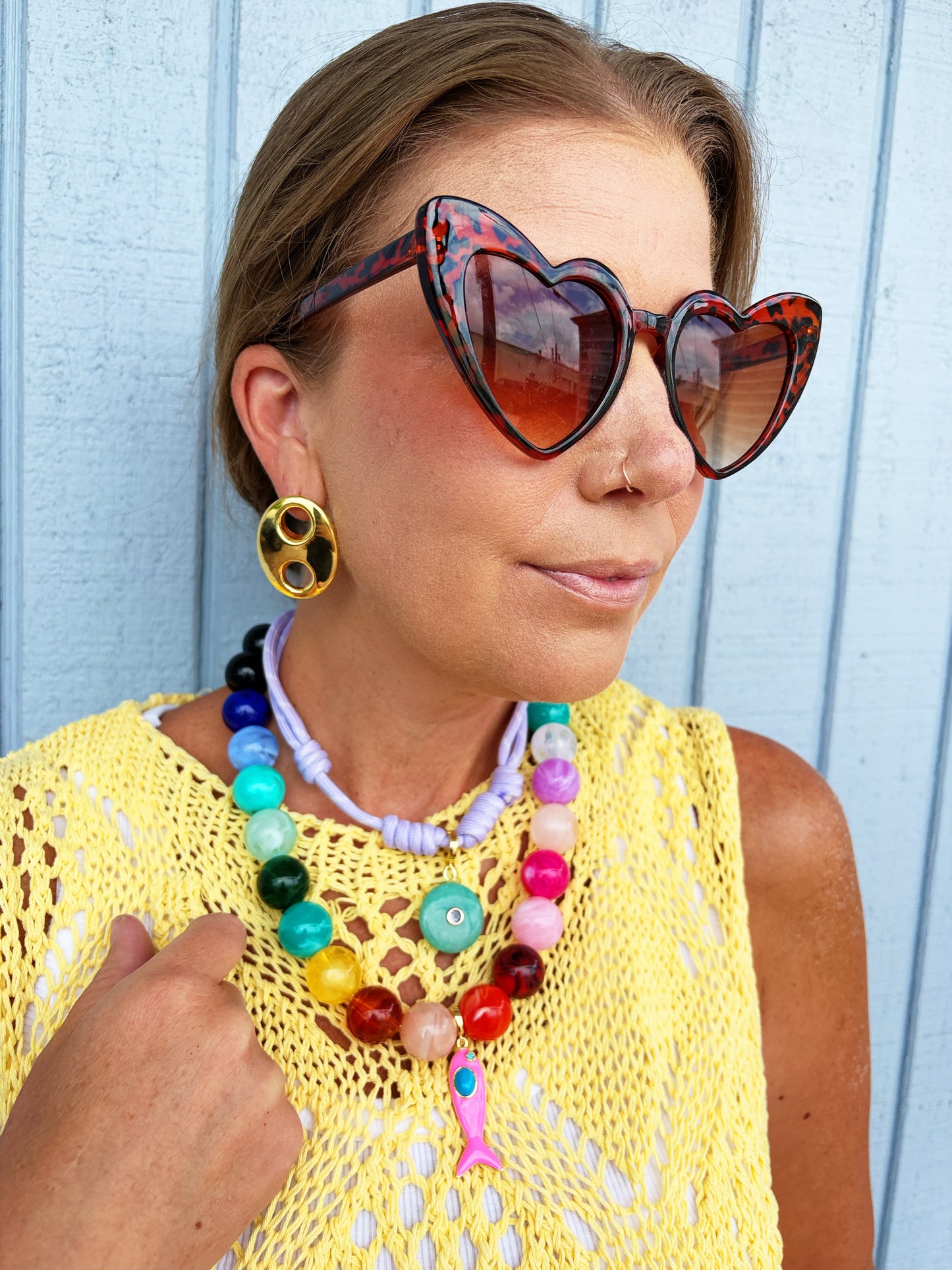 Asher Colorful Fish Necklace