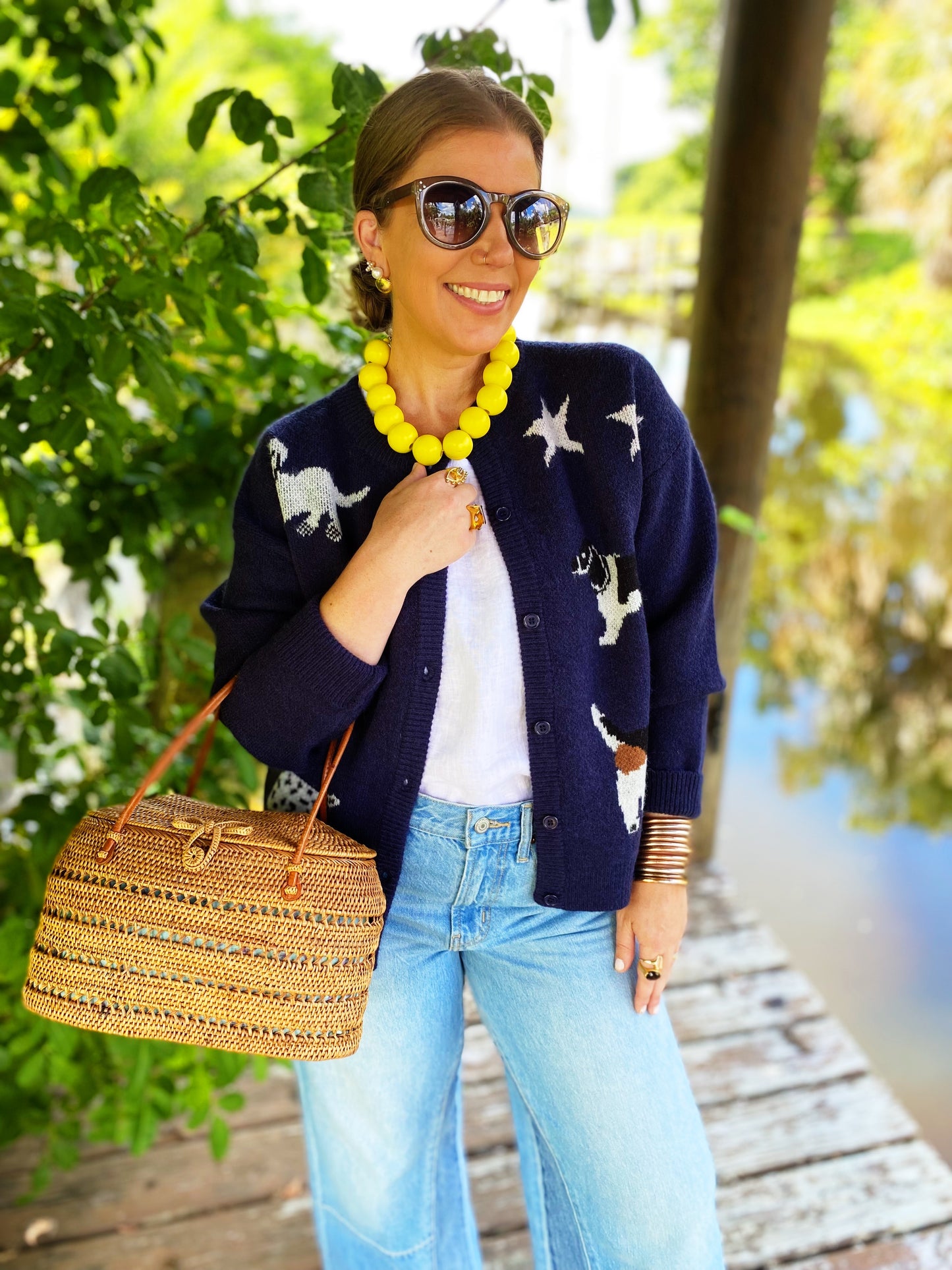 Dog Knit Sweater Cardigan