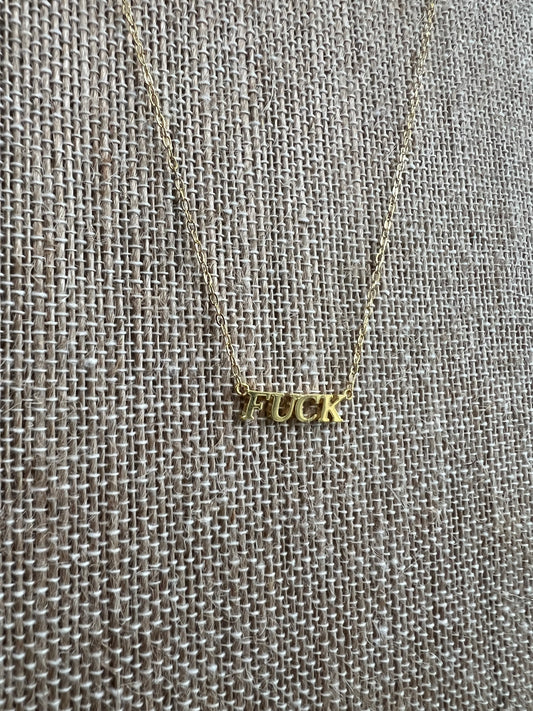 Gold F*** Necklace