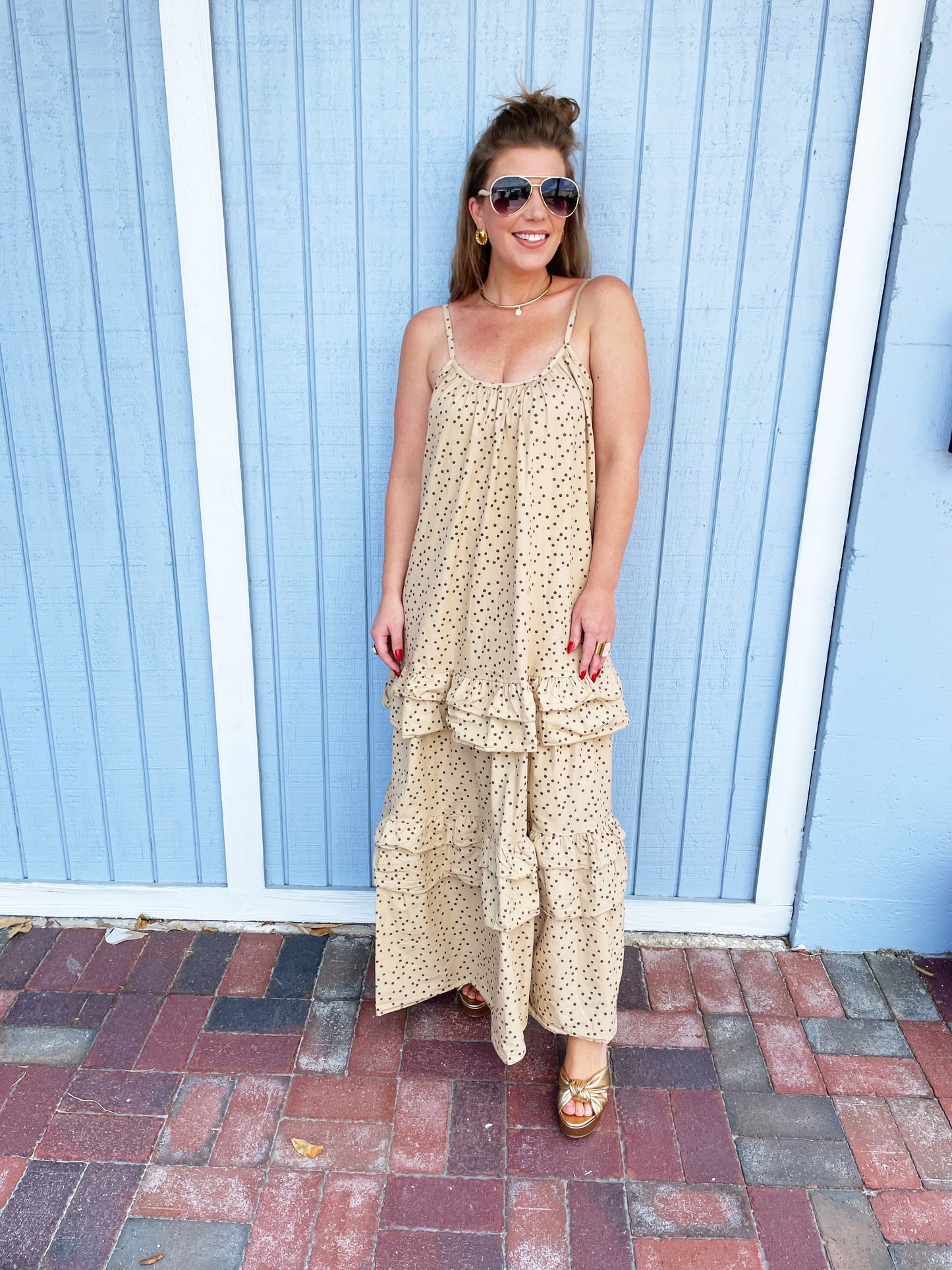Avery Polka Dot Dress Long