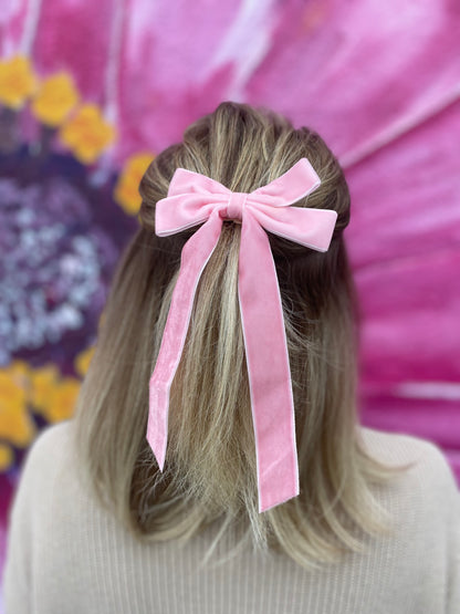 Velvet Ribbon Bow Hair Clips *FINAL SALE ITEM