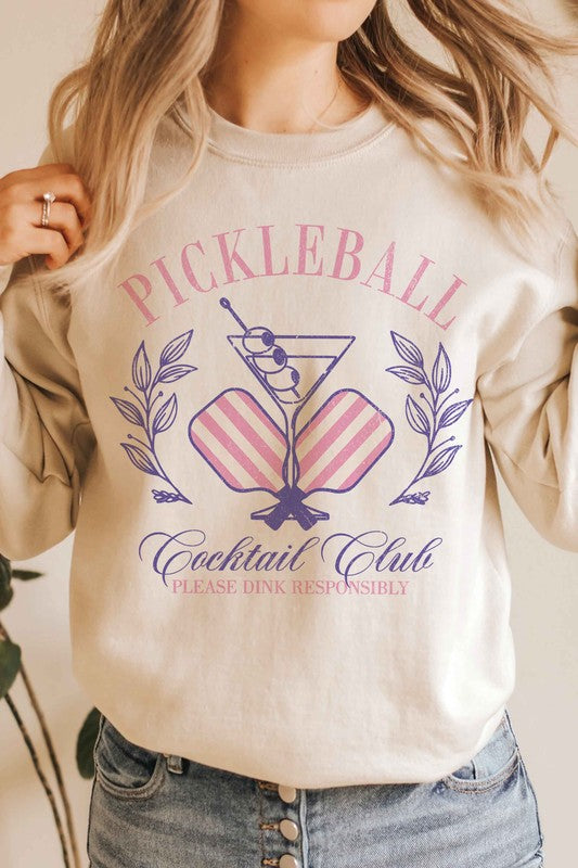 PICKLEBALL COCKTAIL CLUB Graphic Sweatshirt