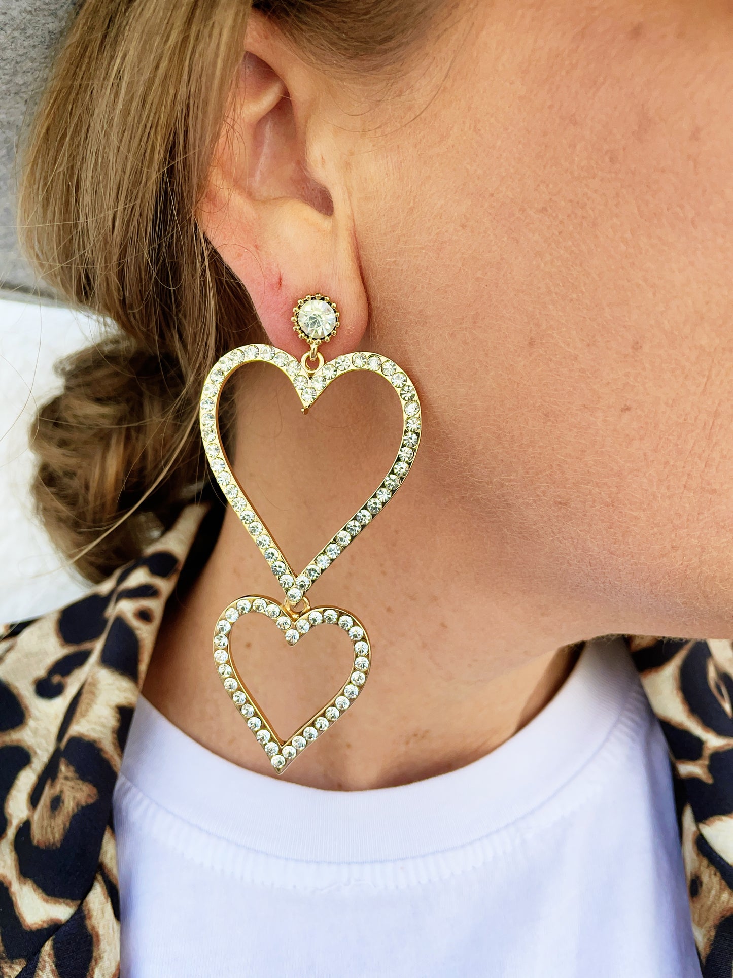 Double Heart Earrings *FINAL SALE