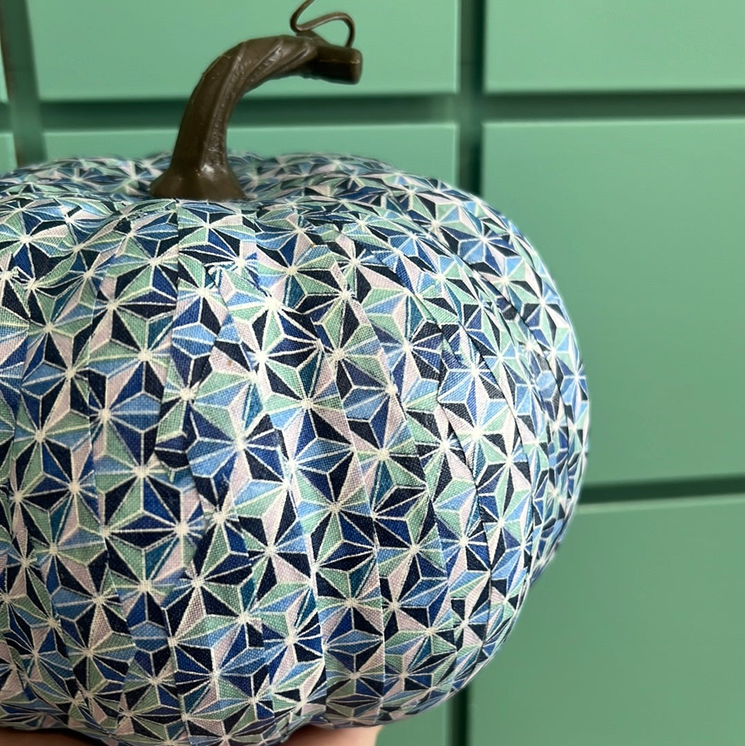 Blue and White Pumpkin Medium