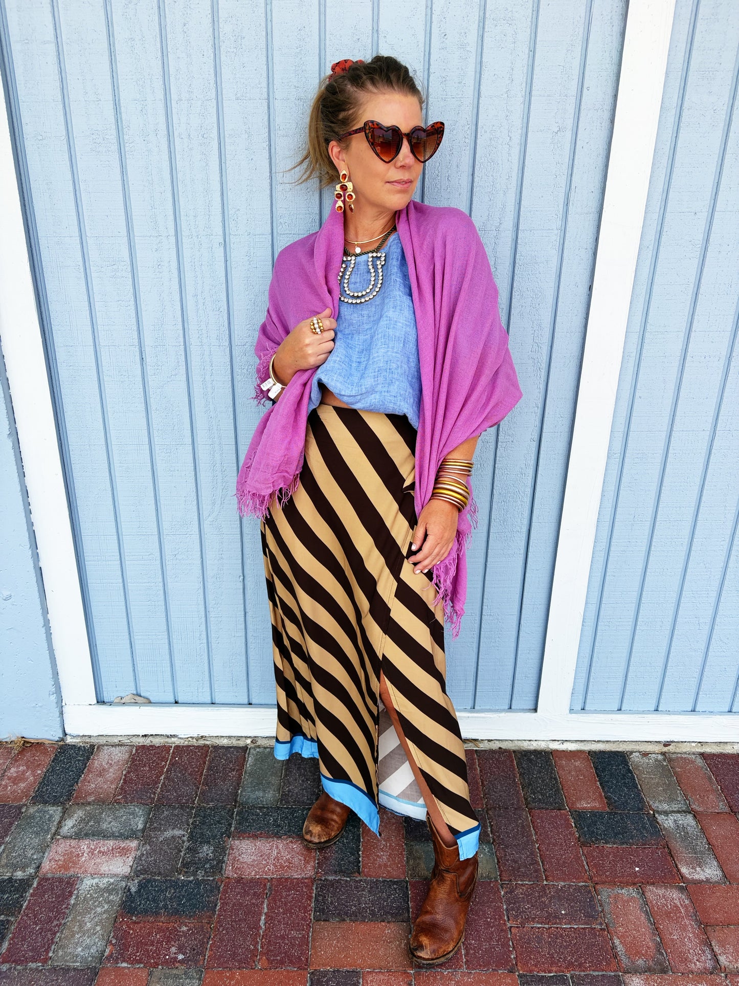 Ericka Skirt in  Brown