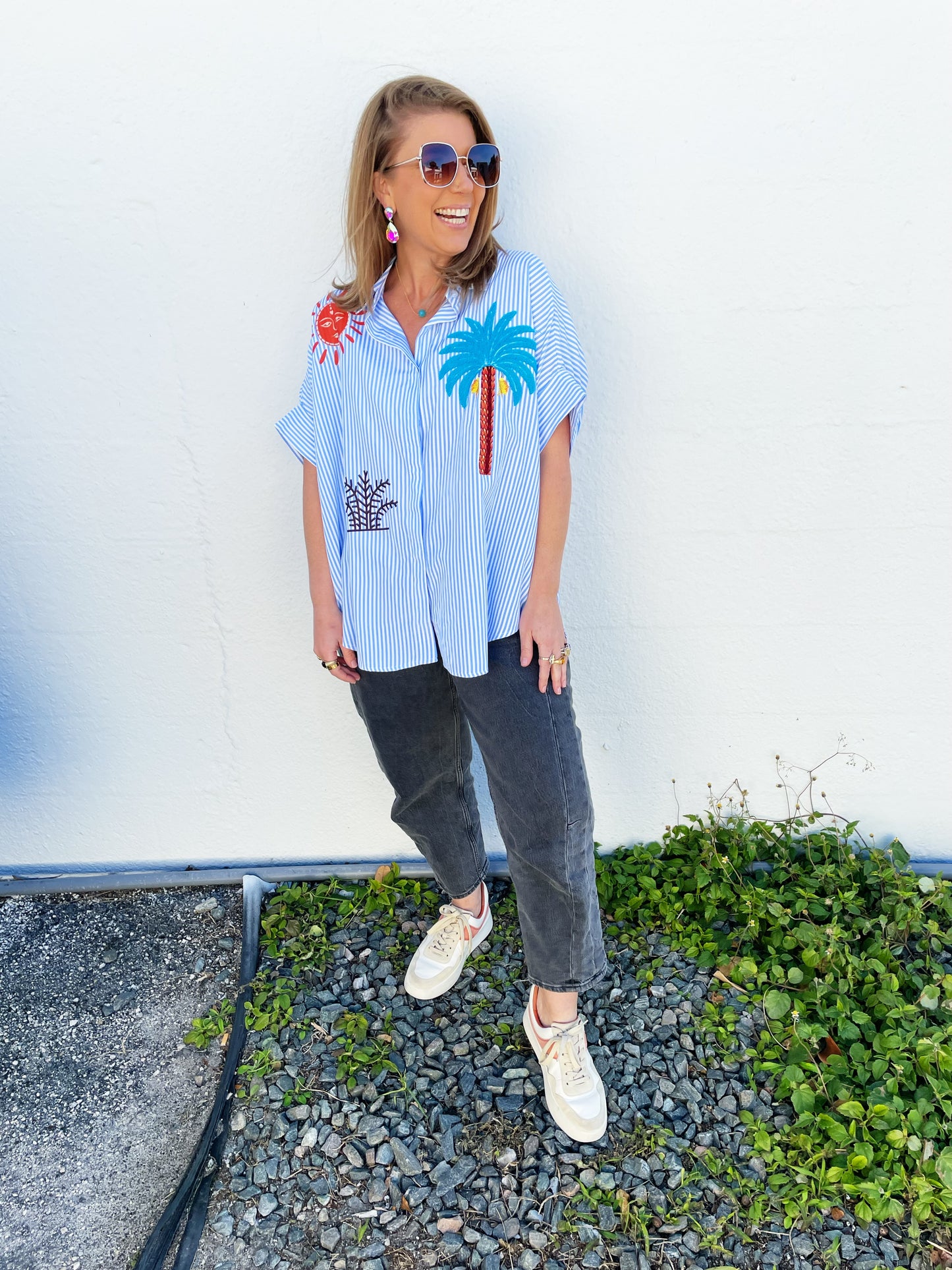 Ericka Top- Light Blue