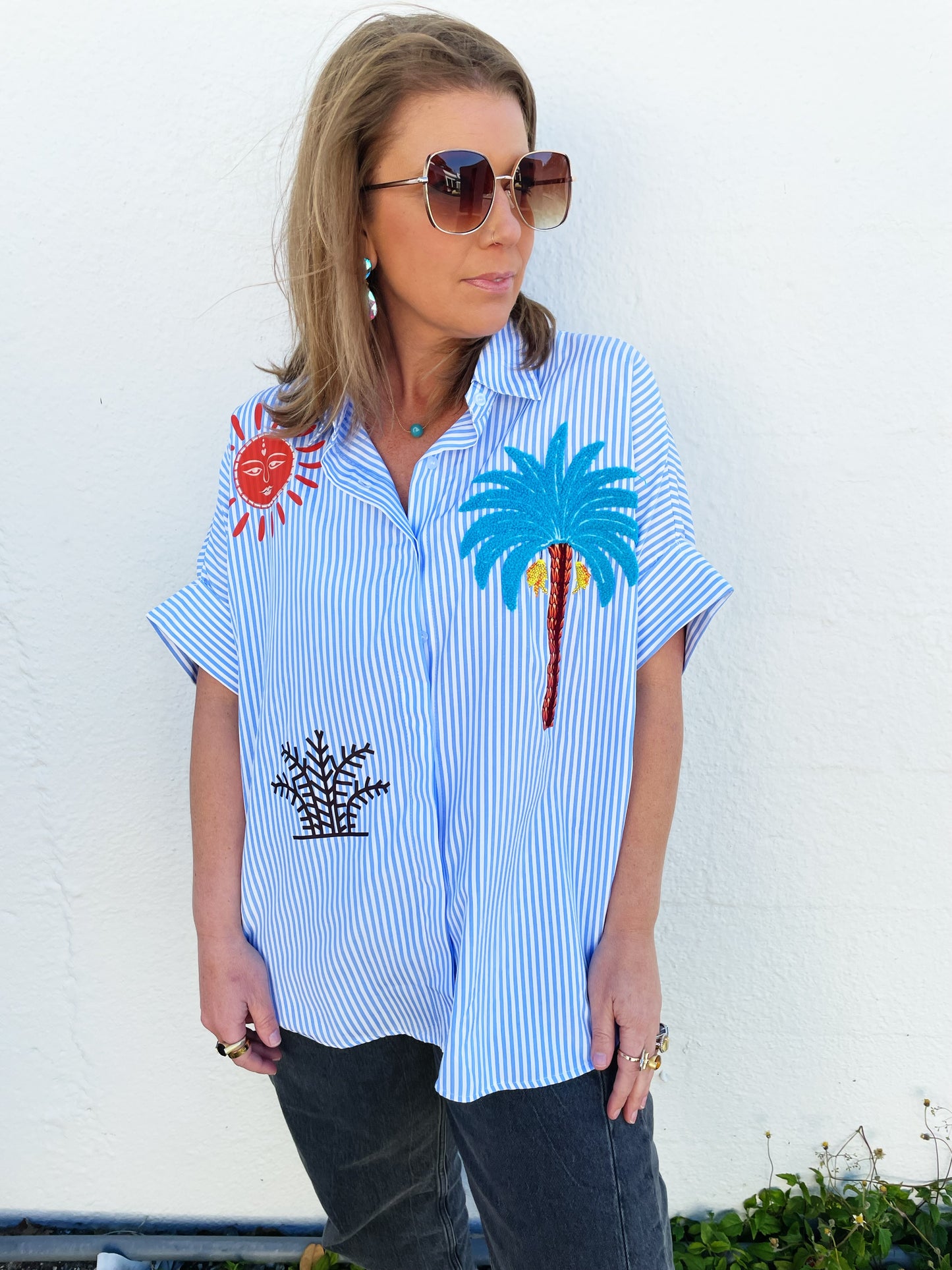 Ericka Top- Light Blue