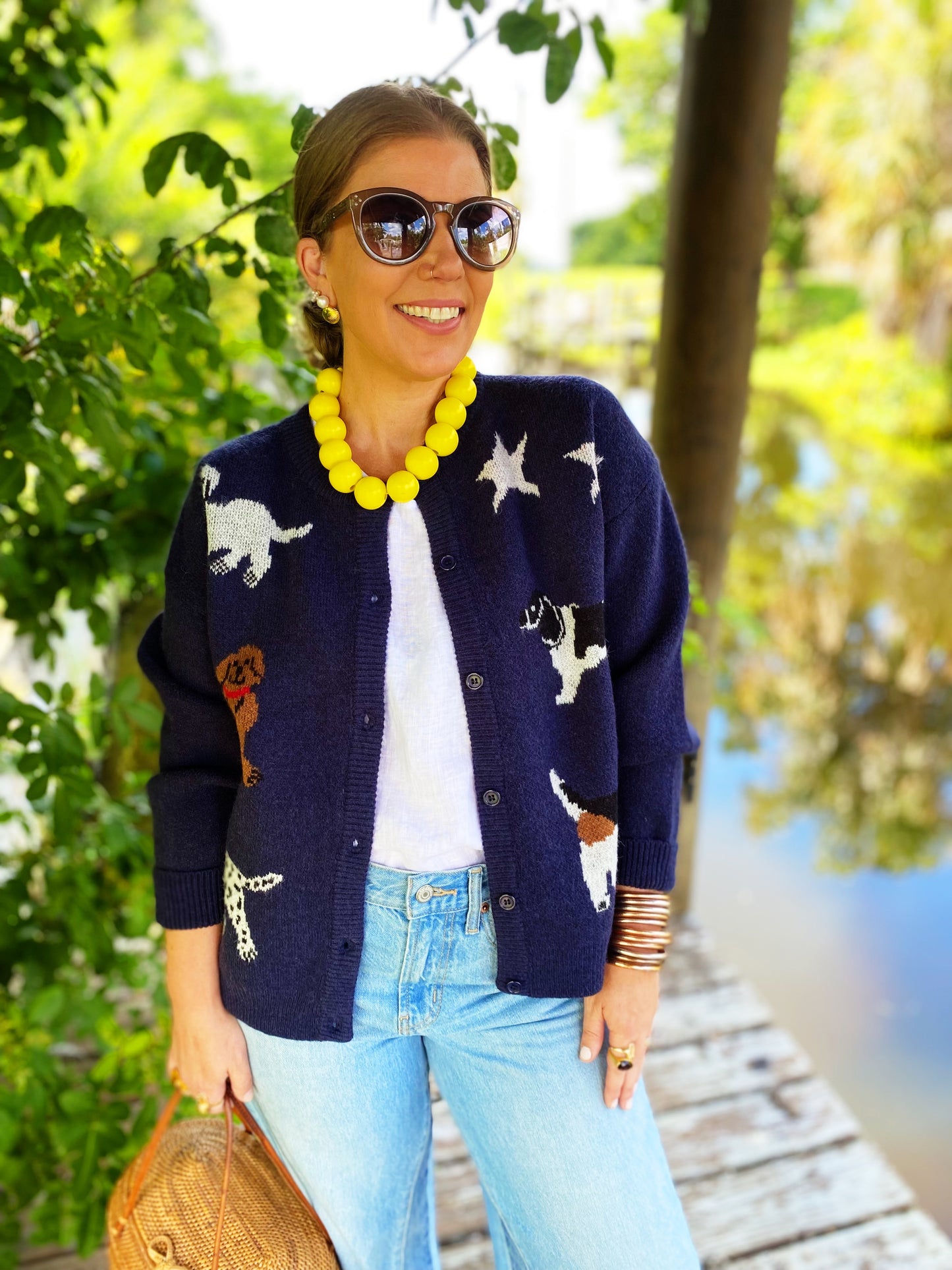 Dog Knit Sweater Cardigan