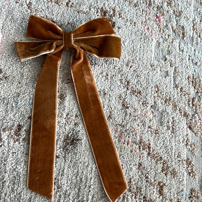 Velvet Ribbon Bow Hair Clips *FINAL SALE ITEM