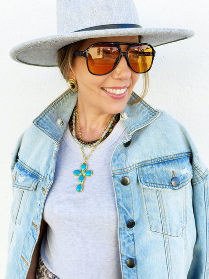 Blue Mist Beaded Necklace