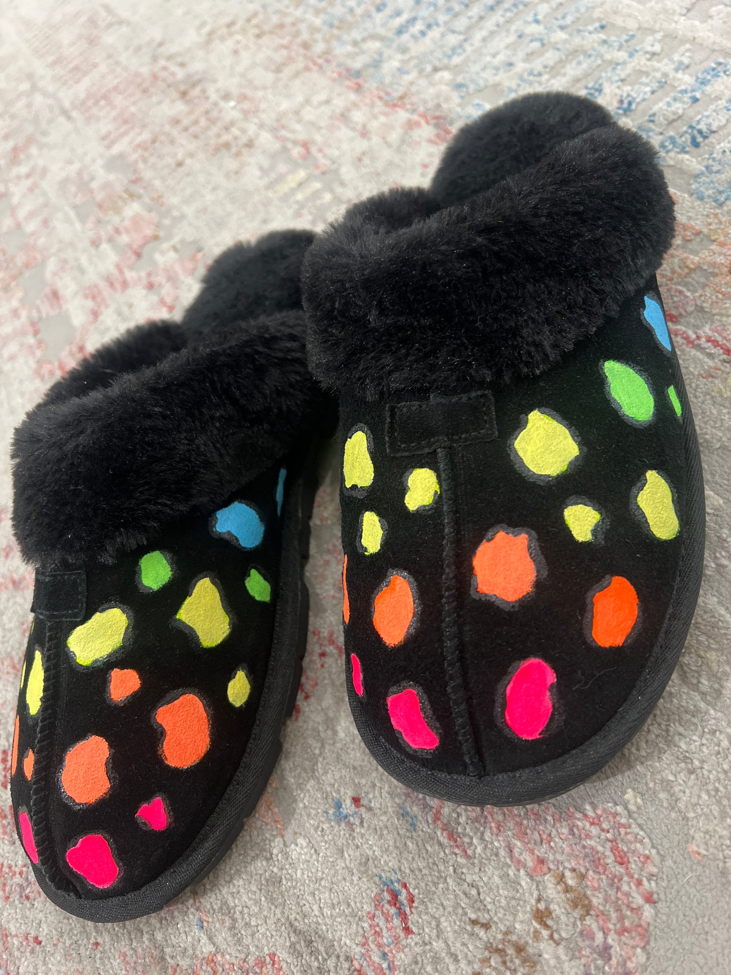 Hand Painted One Of a Kind Slipper