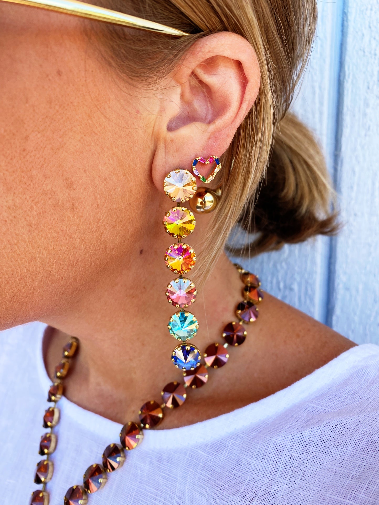 Lilibet Earrings Single in Watermelon Mix