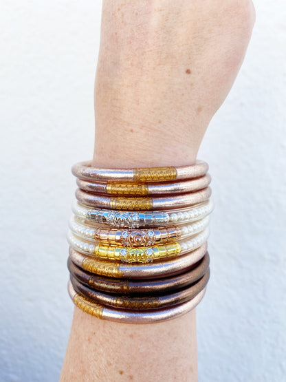 Fawn All Weather Bangles® (Set of 4) - Serenity Prayer MEDIUM