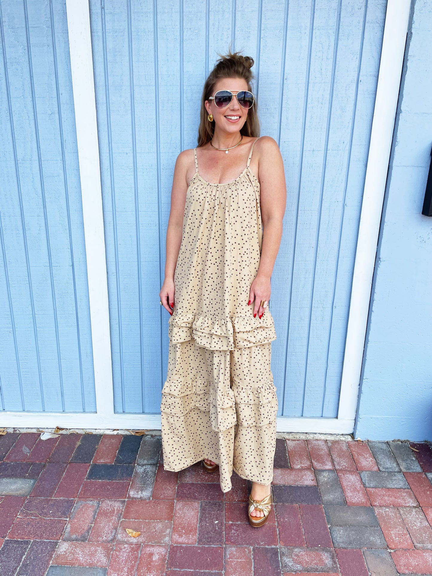 Avery Polka Dot Dress Long