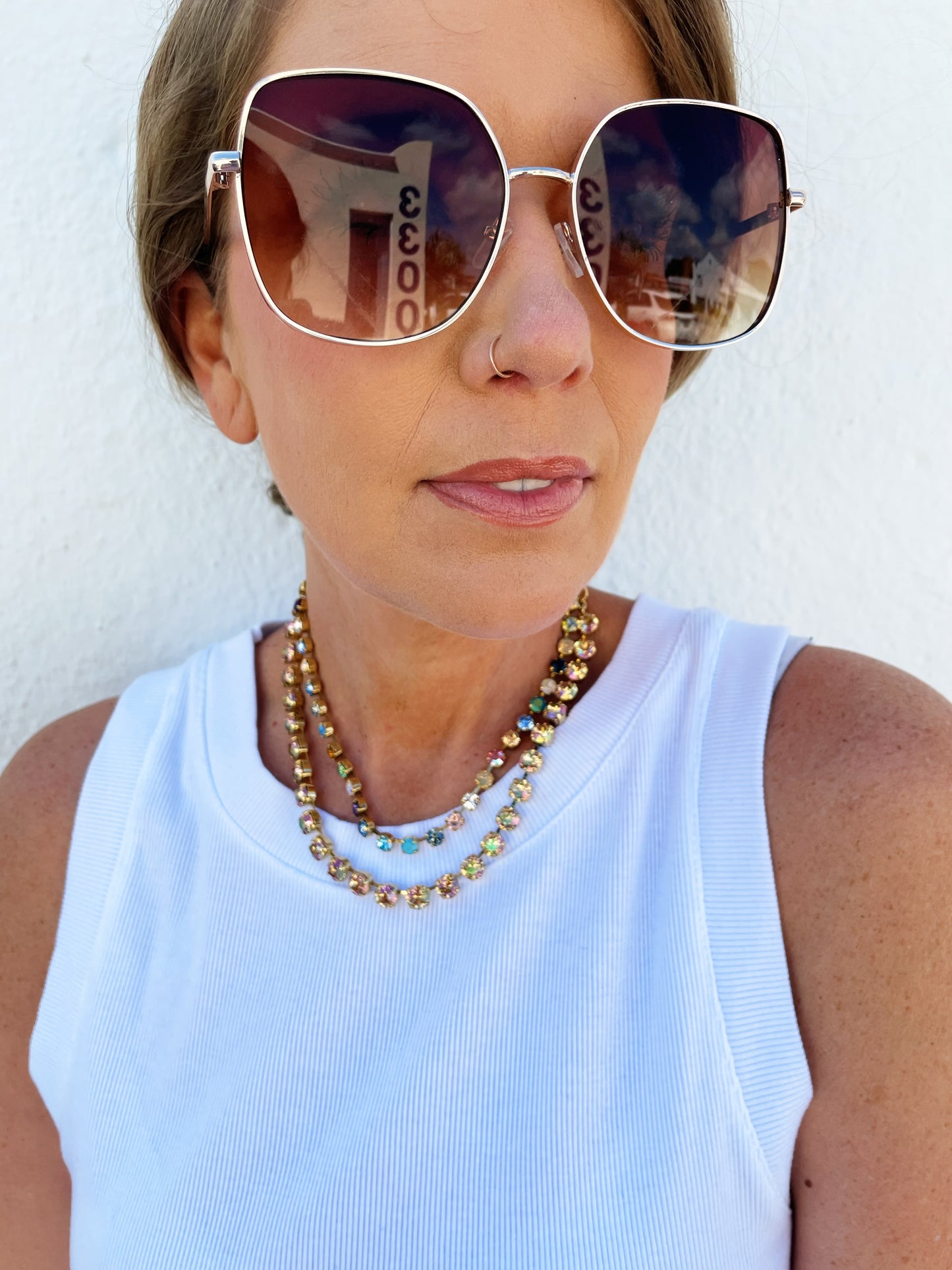 Oakland Necklace in Solid Taupe