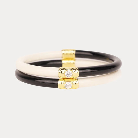 Black/Ivory Yin & Yang All Weather Bangles® (Awb®)