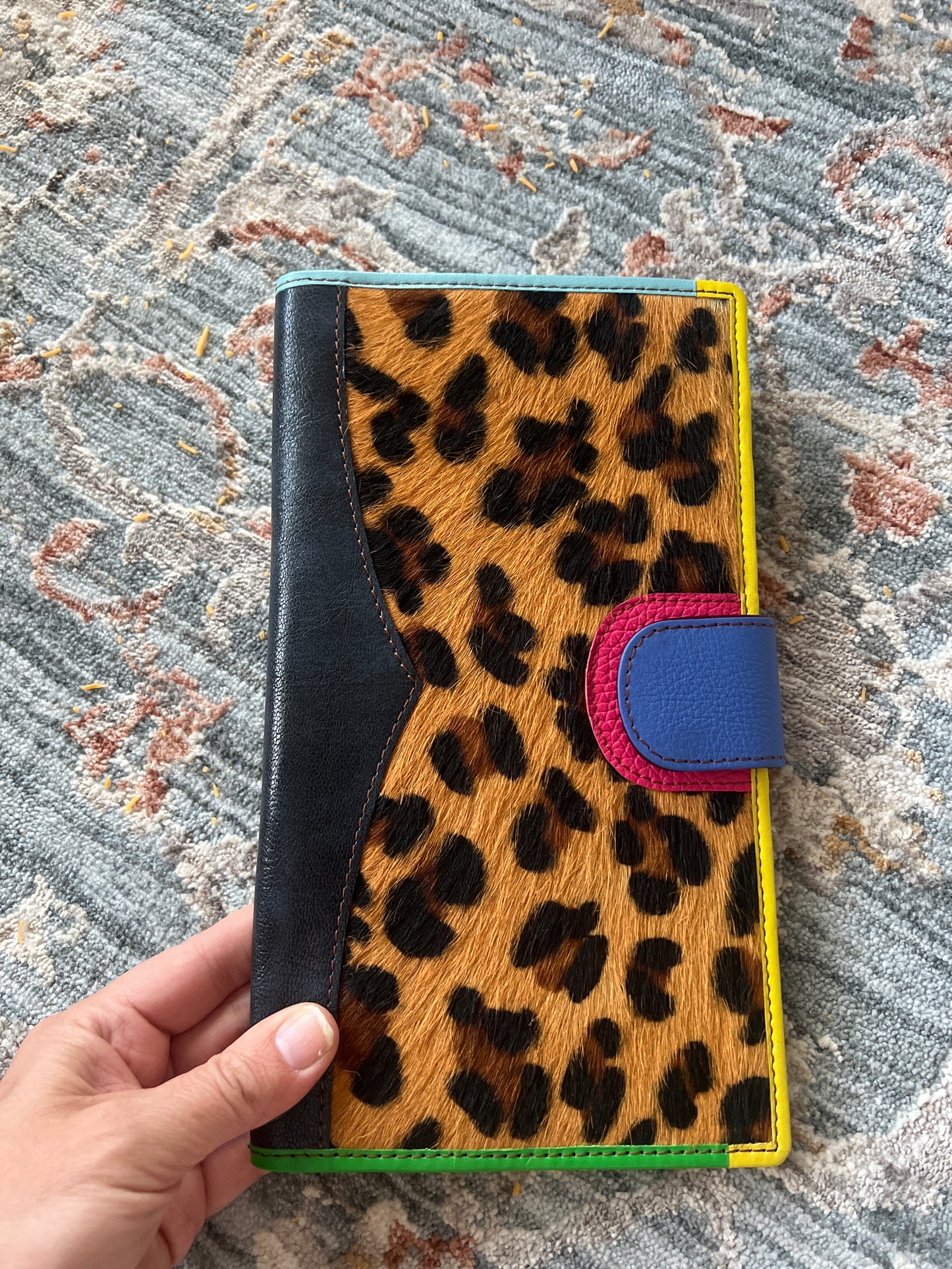 Colorful Leopard Print Wallet | Nash Leather Travel Wallet
