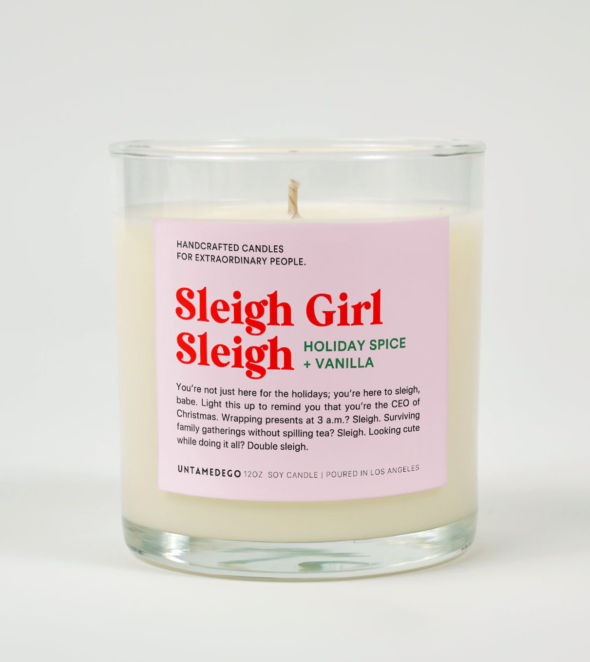 Sleigh Girl Sleigh | Funny Christmas Candle