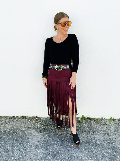 Katrina Fringe Skirt