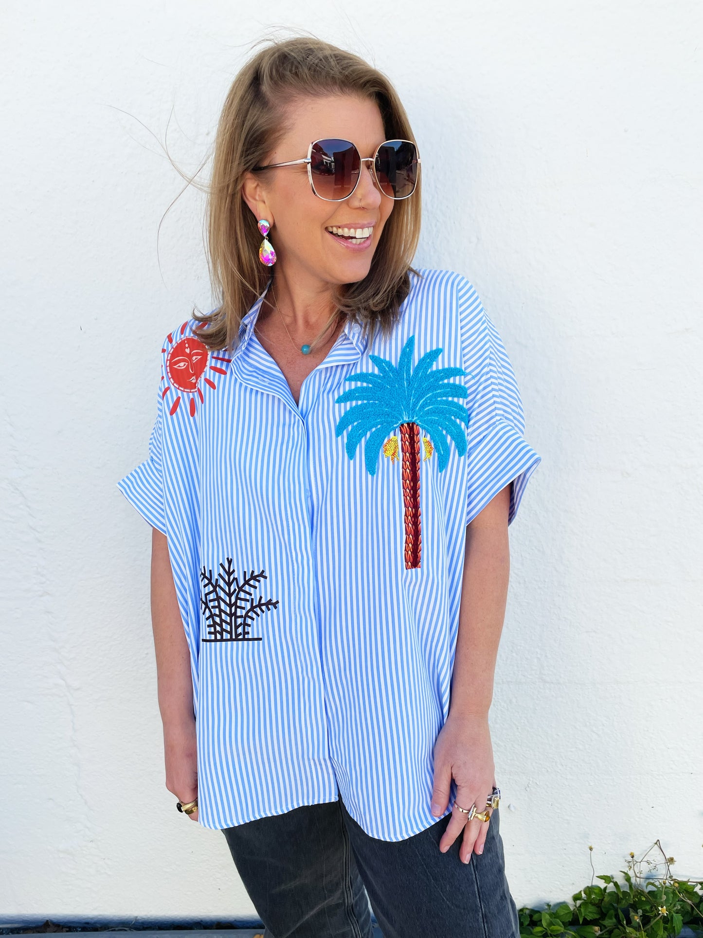 Ericka Top- Light Blue