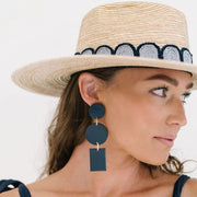 Marina Grey and Navy Crochet Palm Hat