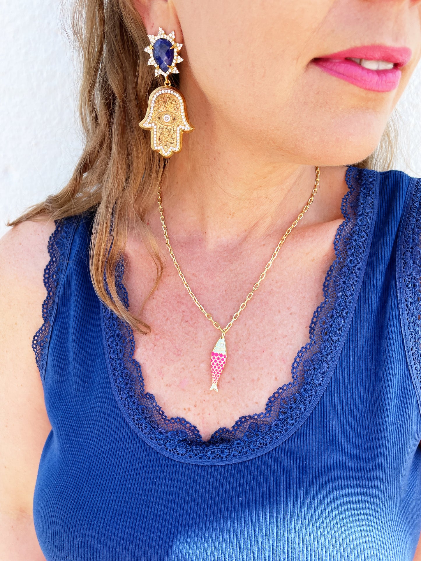 Pink Fishy Necklace FINAL SALE