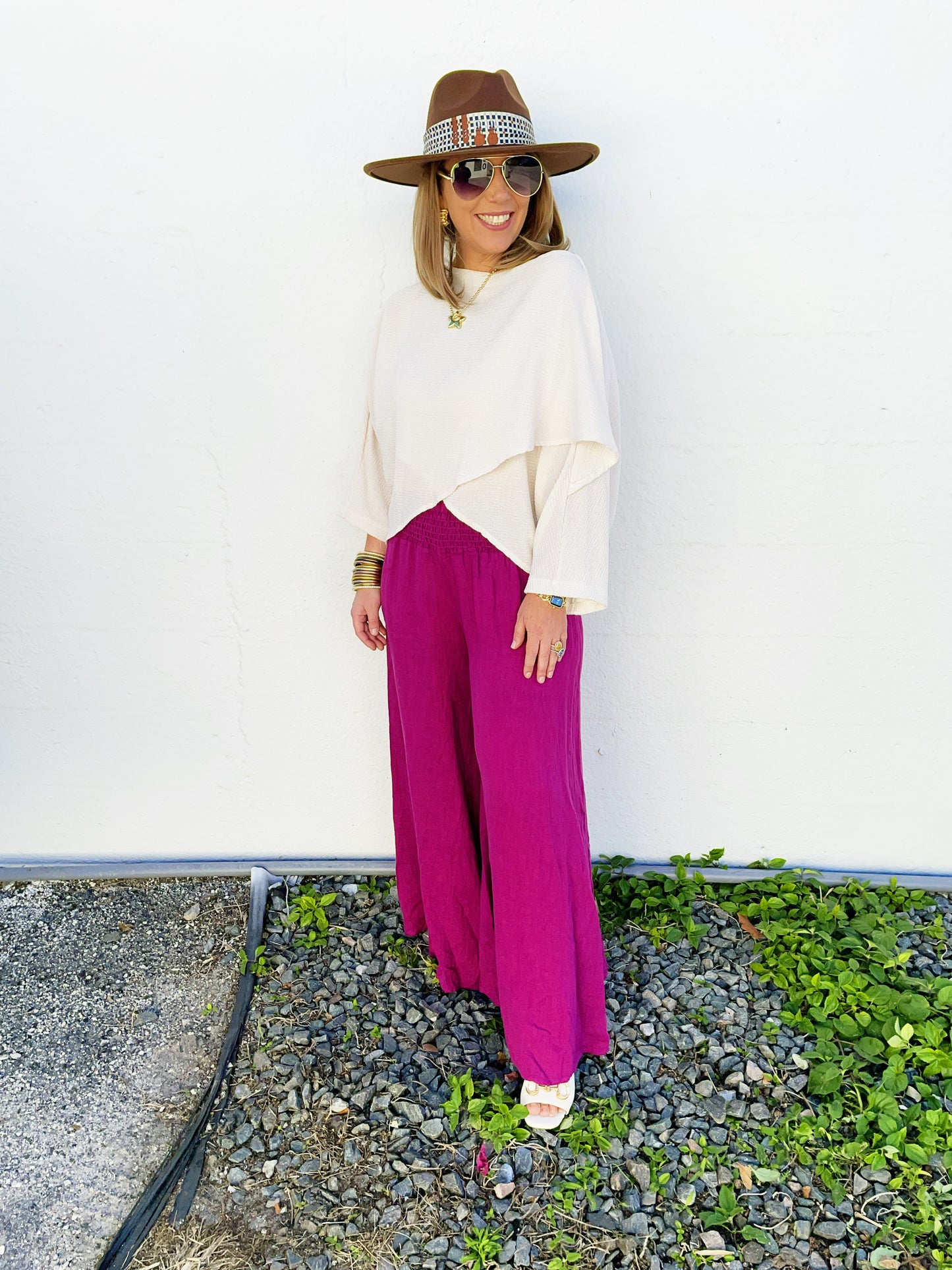 Maggie Pant in Magenta