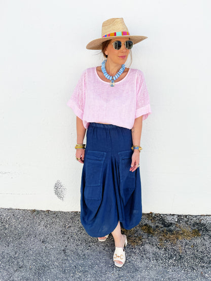 Pawley Skirt in DK Blue