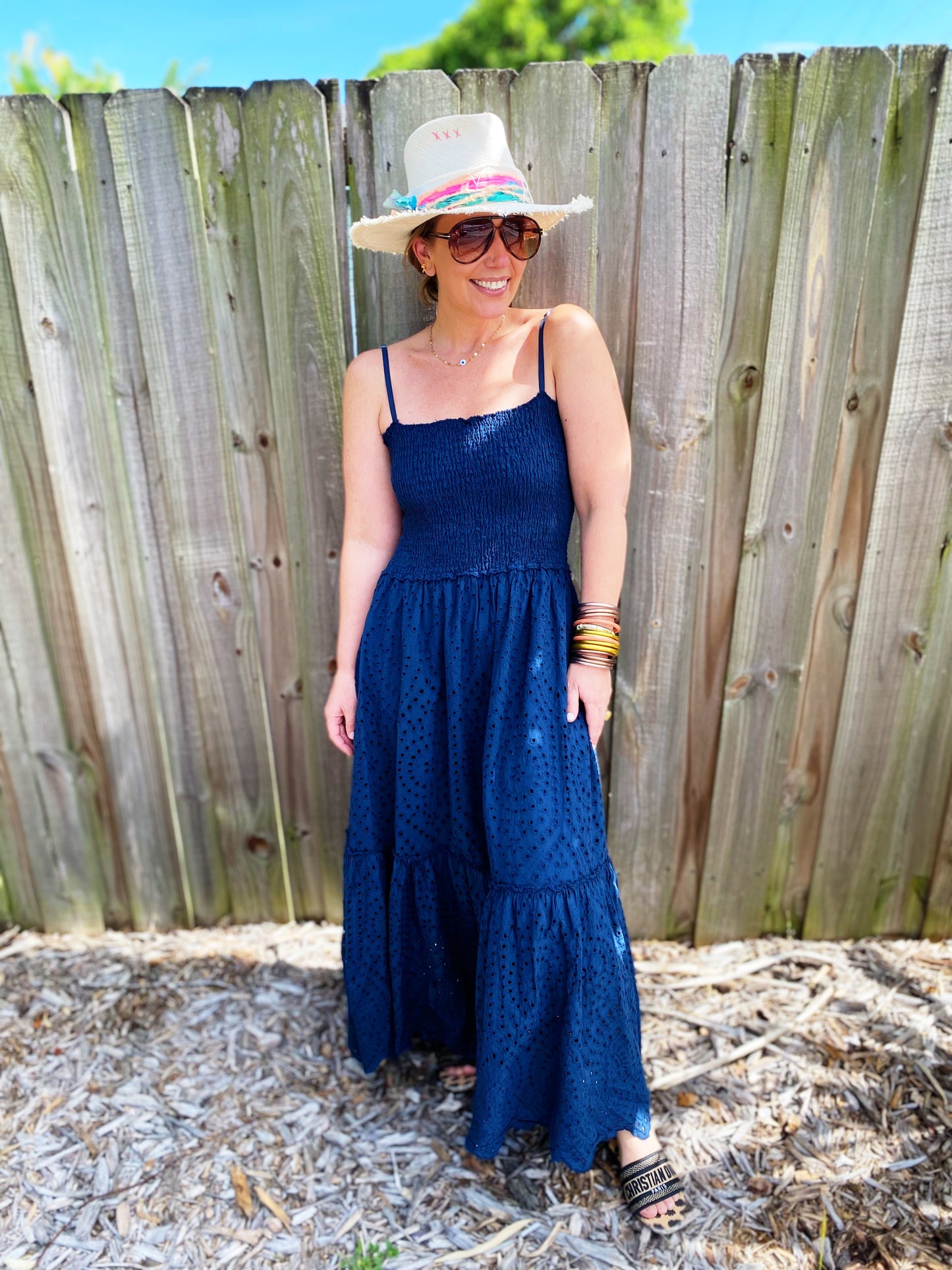 Celia Dress in Navy
