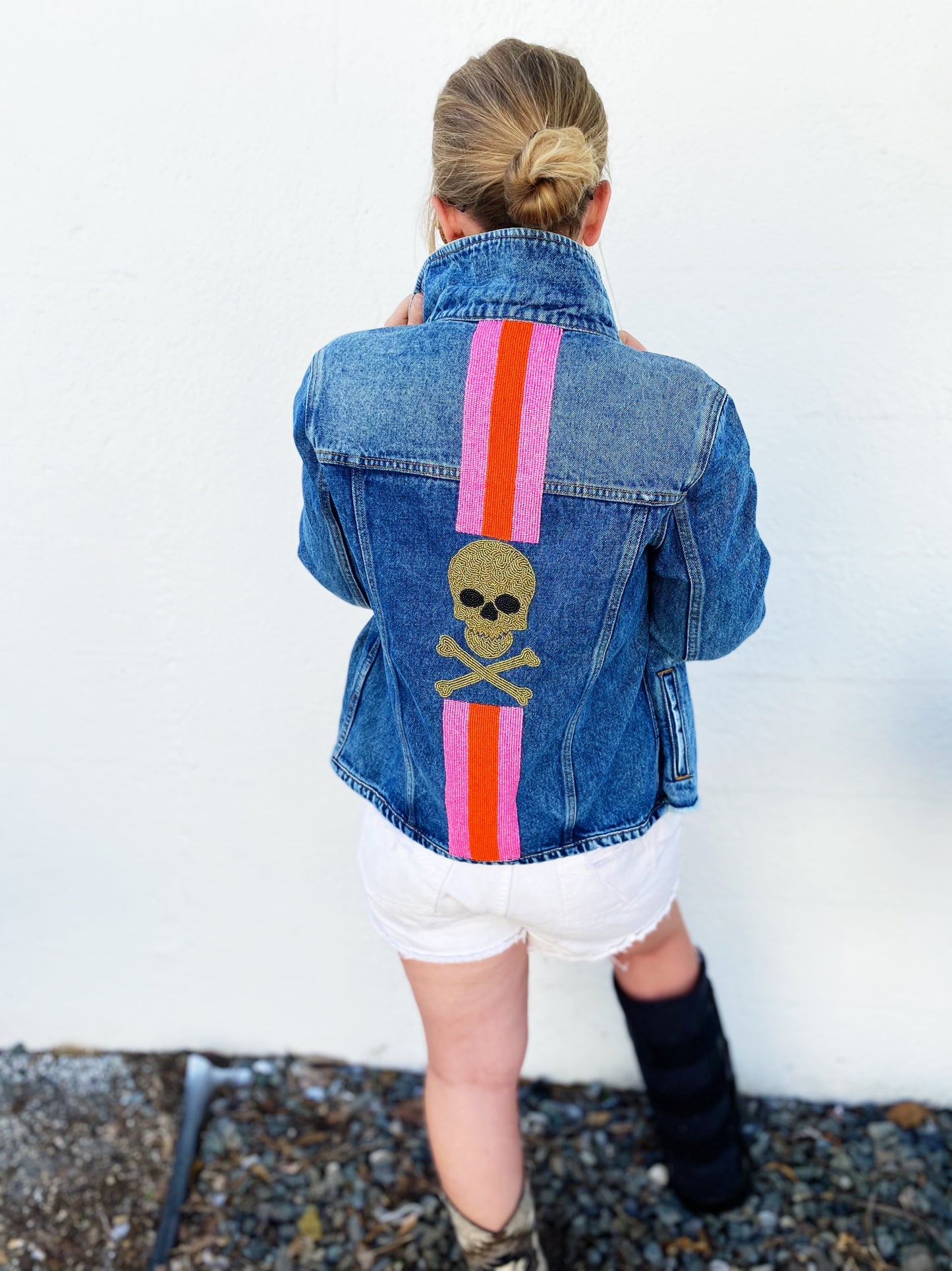 CUSTOM Beaded Denim Jacket