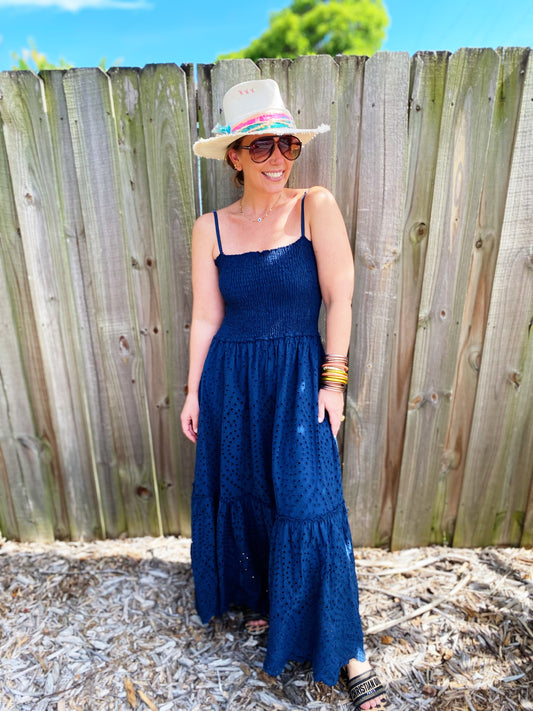 Celia Dress in Navy