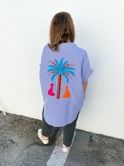 Ericka Top- Dark Blue