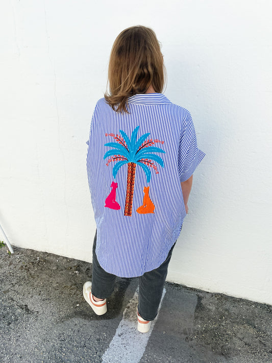 Ericka Top- Dark Blue