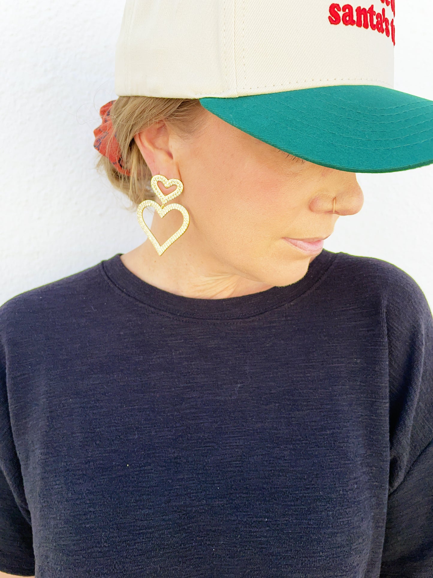 Lindsey Heart Statement Earrings