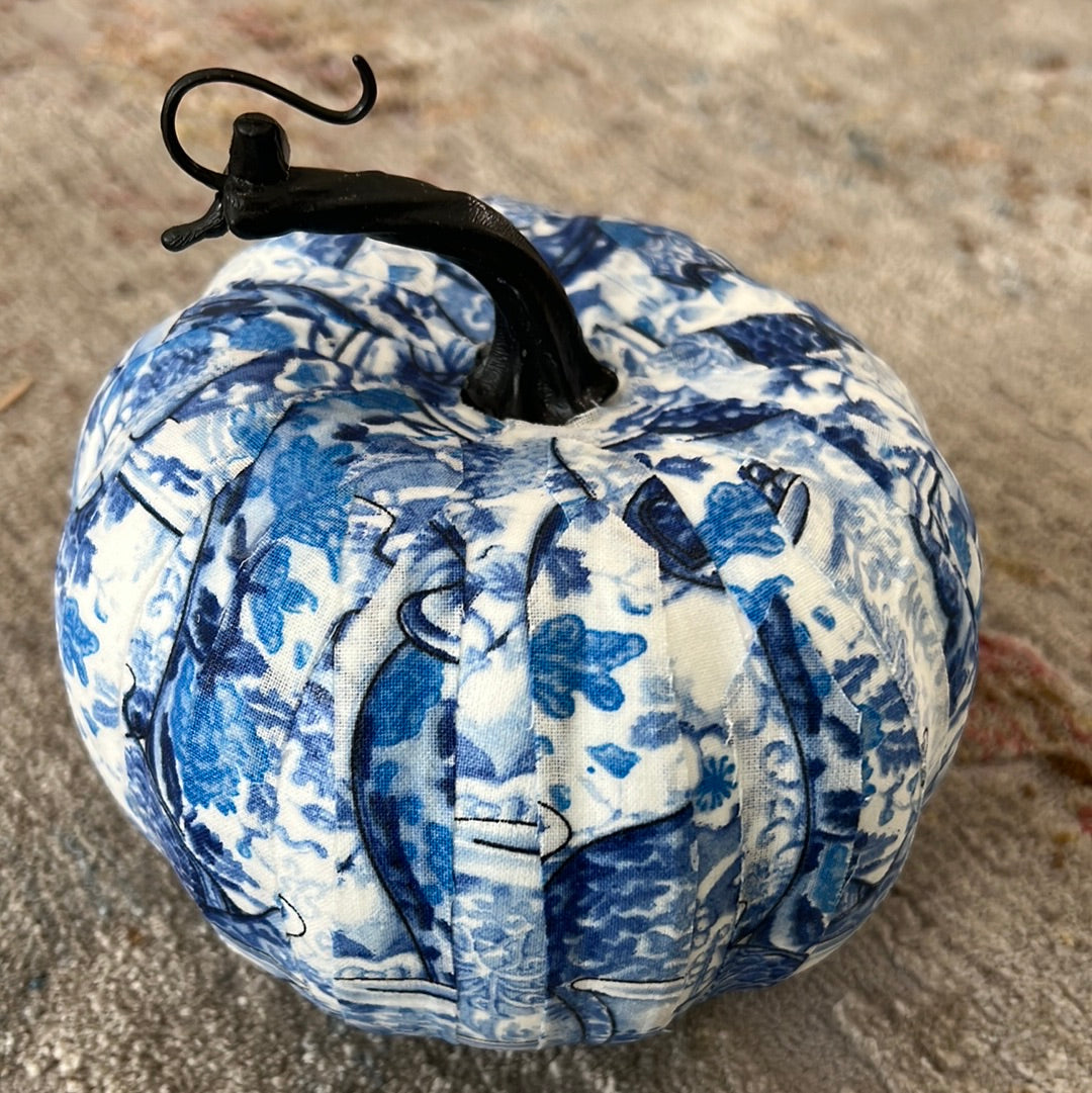Blue & White Pumpkin Small