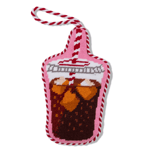Needlepoint Icon Ornament - Diet Soda