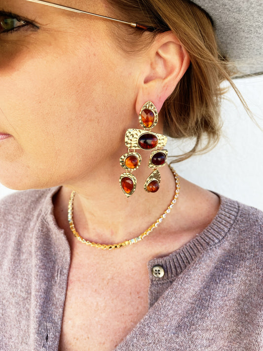 Rocco Earrings Brown