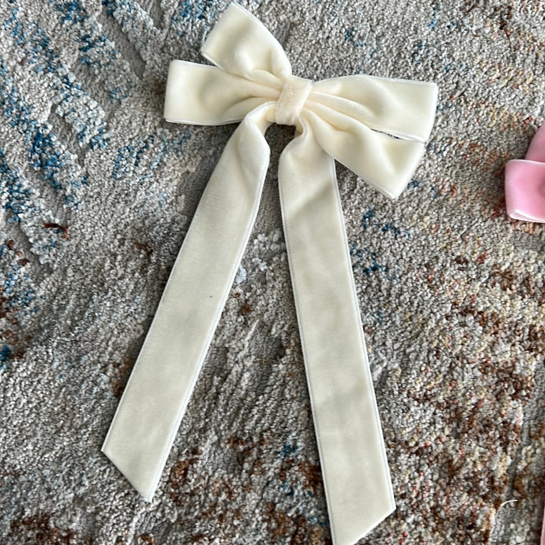 Velvet Ribbon Bow Hair Clips *FINAL SALE ITEM