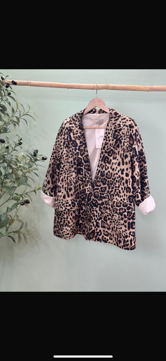 Avery Leopard Blazer