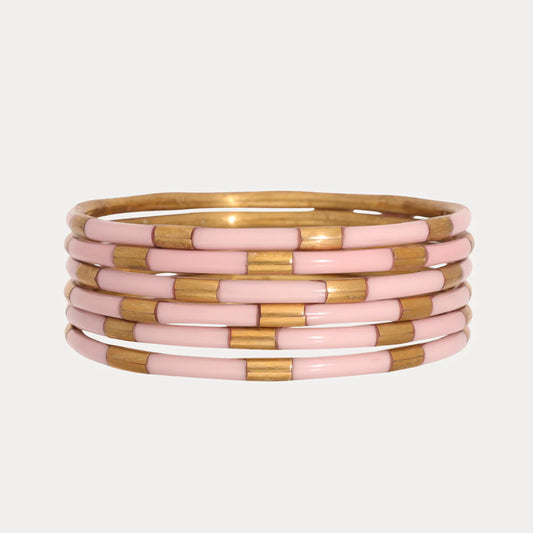 Pink Veda Bangles - Set of 6