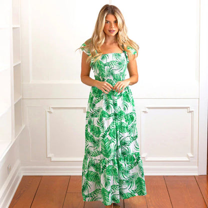 Charlie Dress Palm Fronds