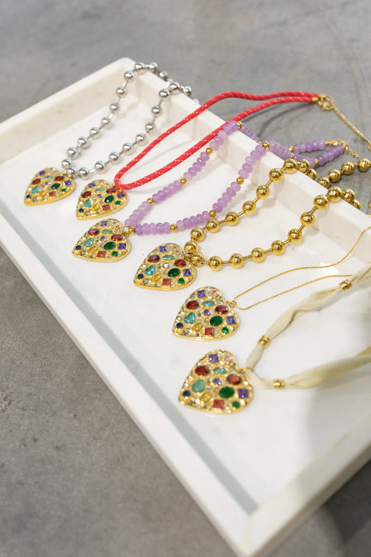 Confetti Heart Necklace