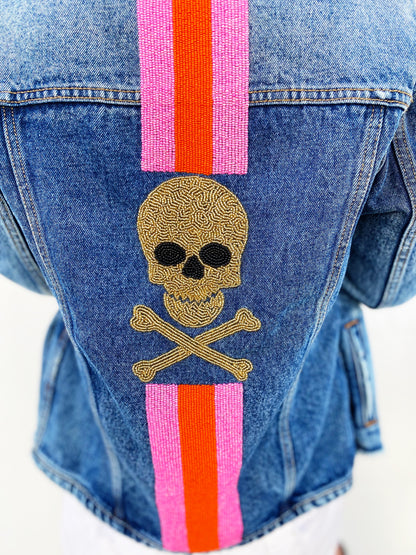 CUSTOM Beaded Denim Jacket