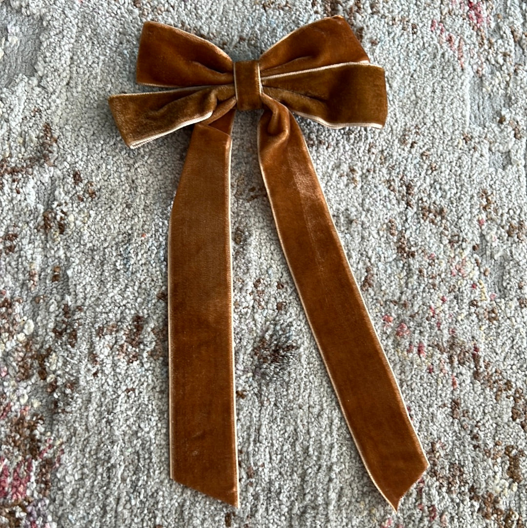 Velvet Ribbon Bow Hair Clips *FINAL SALE ITEM