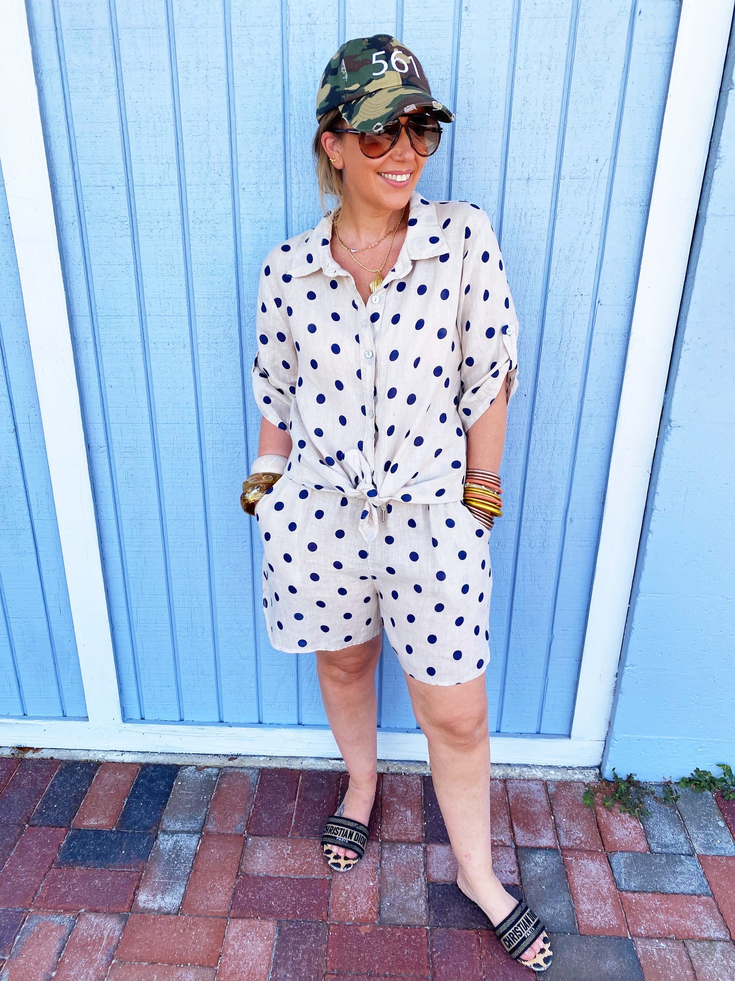 Paulette Polka Dot Top