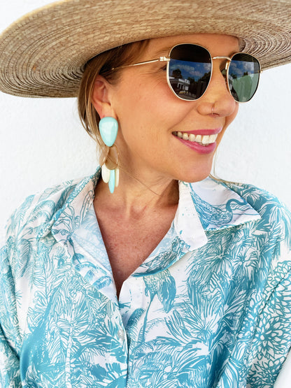 Sara Earrings in Mint