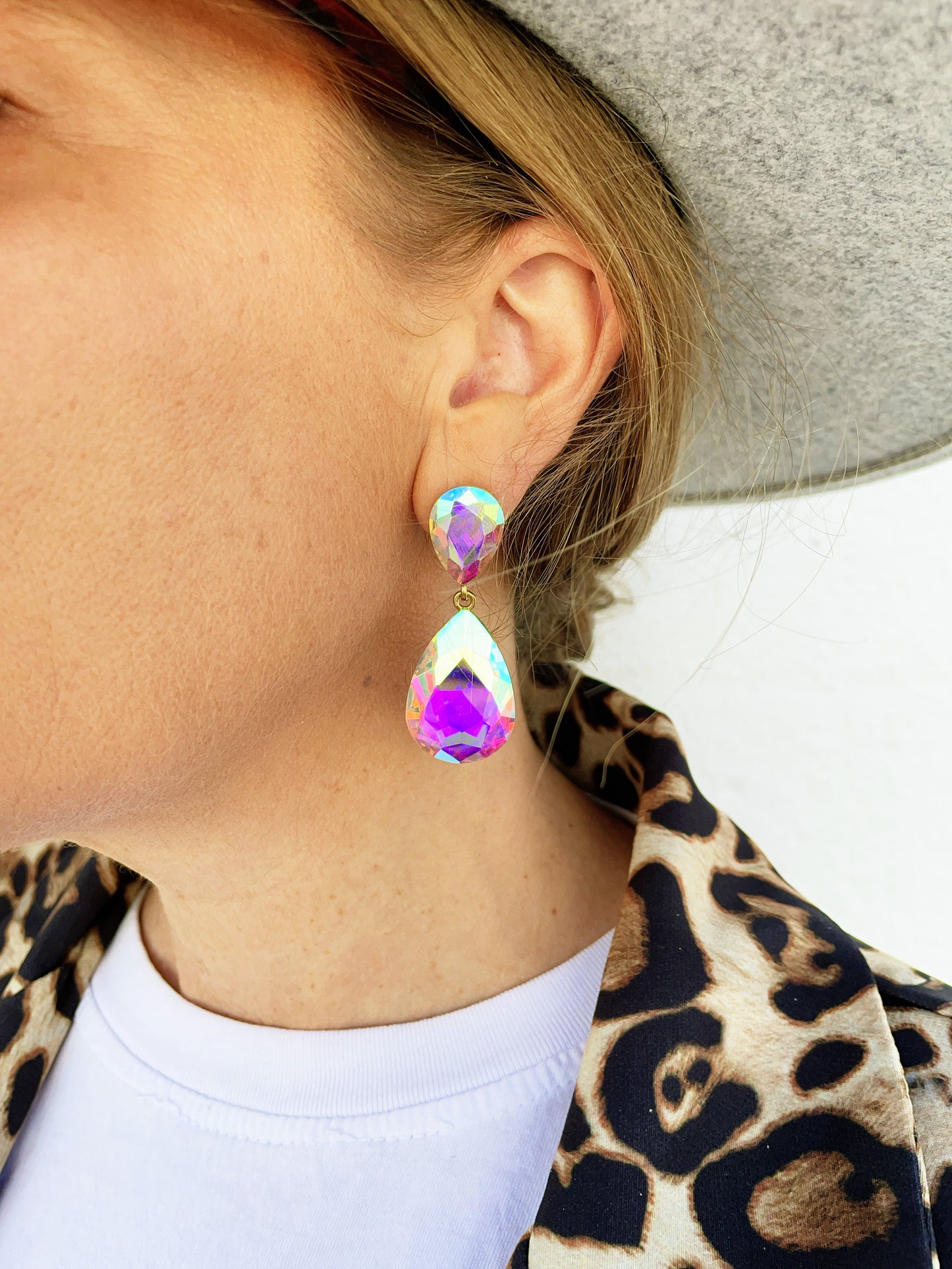 Meadow Earrings- Clear Rainbow *FINAL SALE