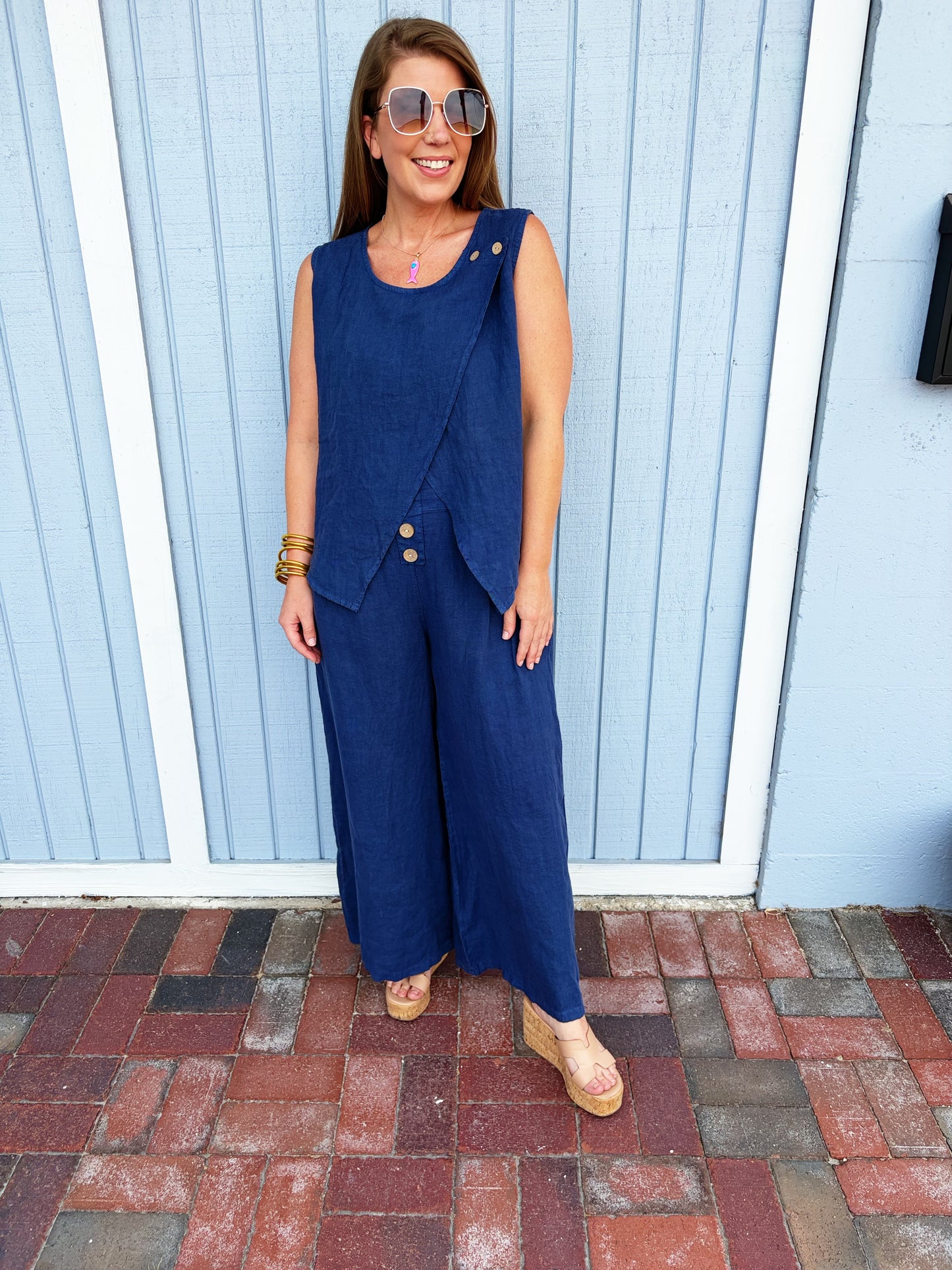 Katie Button Set in Navy