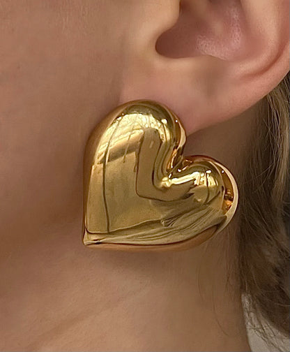 Accessory Concierge Puff Heart Earrings