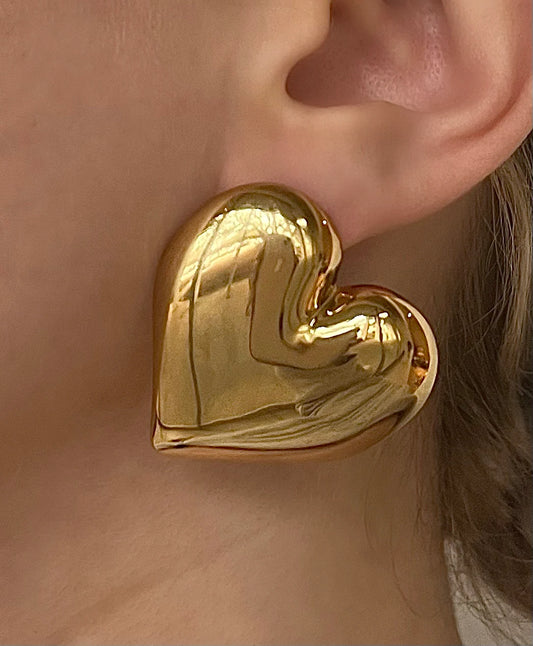 Accessory Concierge Puff Heart Earrings